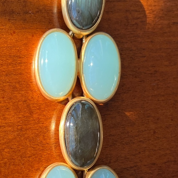 JULIE VOS BRACELET & EARRINGS SET (Aqua Blue Chalcedony & Labradorite)  *RETIRED - Picture 11 of 14